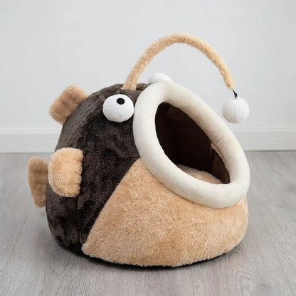 Cama cueva de pez para gatos Pletonia